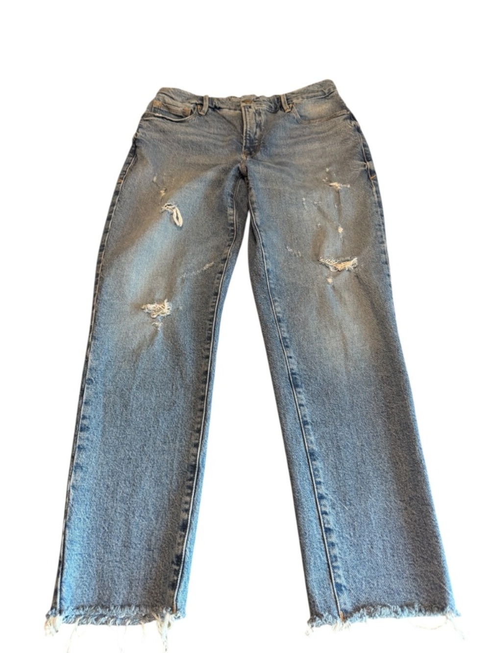 Good American The Weekender Jeans Size 26 Distressed Raw Hem - Picture 7 of 11
